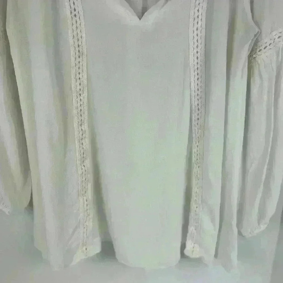 Andree by Unit Women's White Crochet Lace Tunic Blouse Size S - Picture 6 of 8